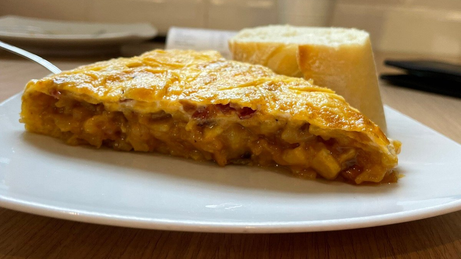 Tortilla de patatas del Café Santander
