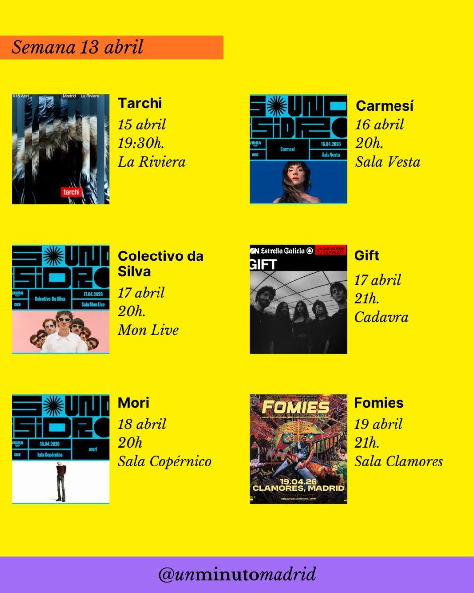 Conciertos en Madrid semana del 13 de abril